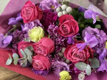 ピンクとパープルの春を呼ぶ花束♪｜「東京ガーデン」　（東京都港区の花キューピット加盟店 花屋）のブログ